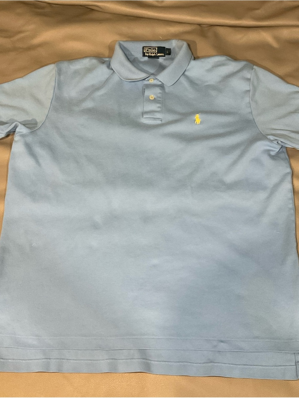 Polo by Ralph Lauren Light Blue Polo with Yellow Pony